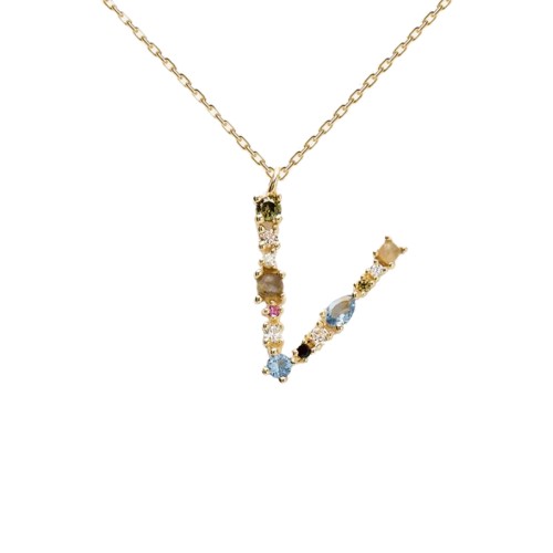 Letter V necklace 