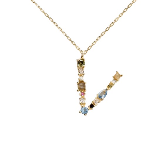 Letter V necklace 