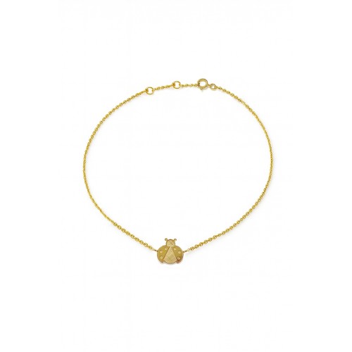 Srebrna narukvica bubamara sa pozlatom 