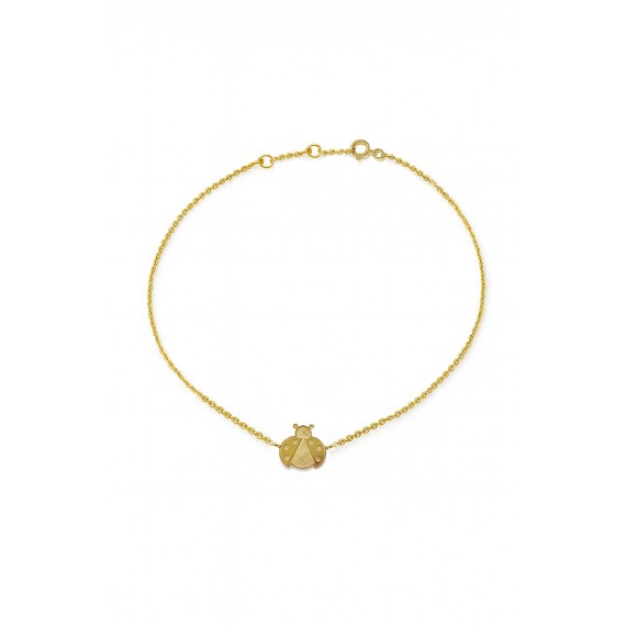 Srebrna narukvica bubamara sa pozlatom 