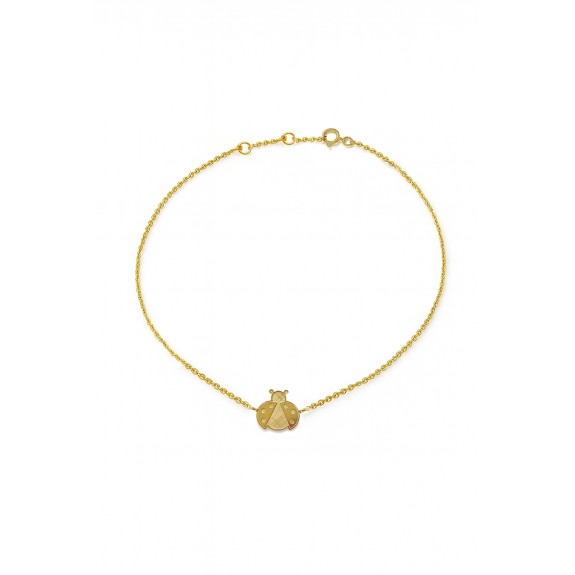 Srebrna narukvica bubamara sa pozlatom 