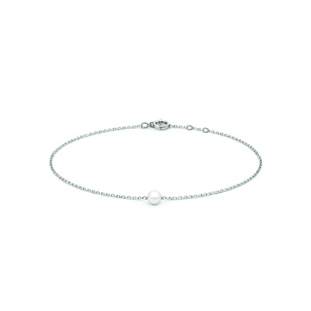 Narukvica sa biserom 14kt belo zlato