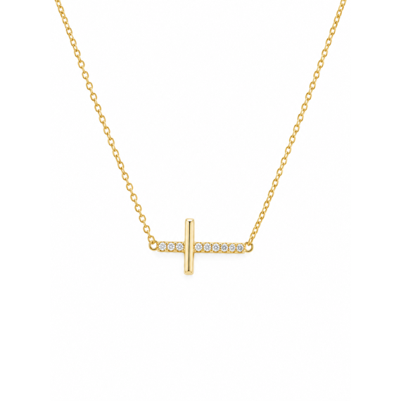 Faith Cross ogrlica u 14kt zlatu 