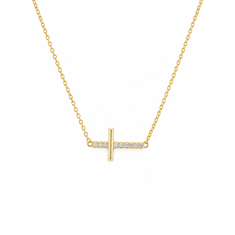 Faith Cross ogrlica u 14kt zlatu 