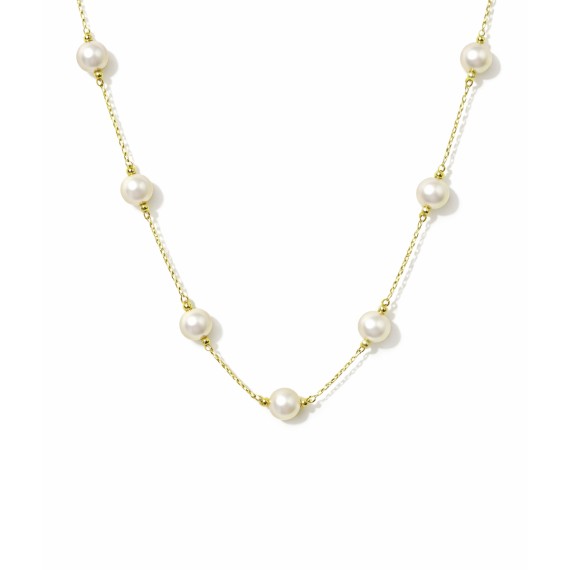 Ogrlica sa biserima u 14kt žutom zlatu