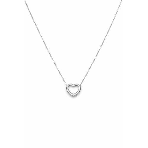 Ogrlica srce 14kt belo zlato