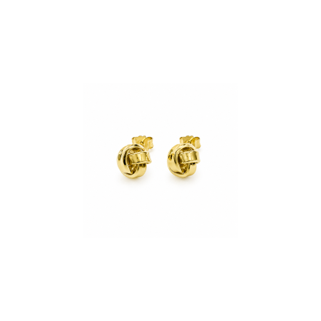 Love Knot Gold-Plated Silver Earrings