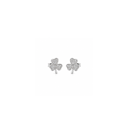 Lucky Silver Earrings with zirconia 