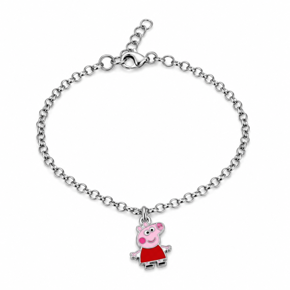 Dečija srebrna narukvica Peppa Pig