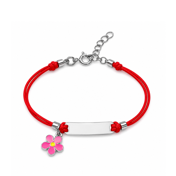 Dečija srebrna narukvica Flower