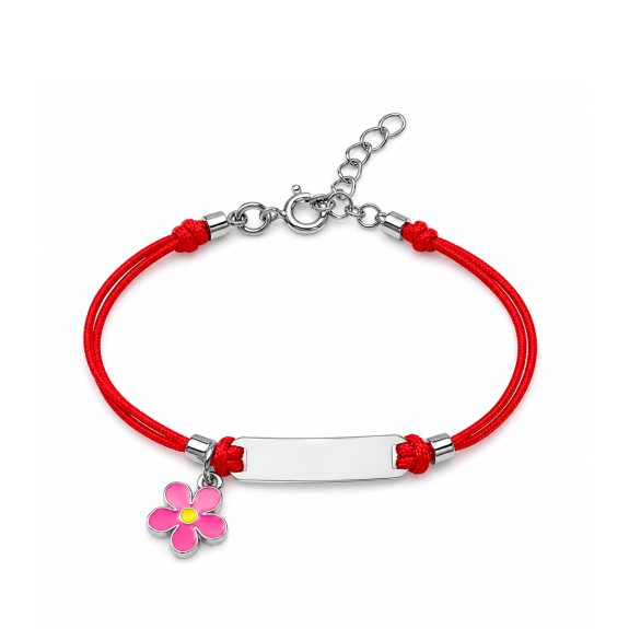Dečija srebrna narukvica Flower