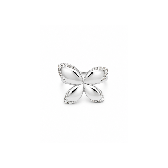 Papillon srebrni prsten sa cirkonima Papillon srebrni prsten sa cirkonima