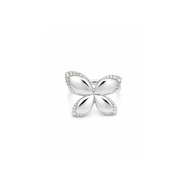 Papillon srebrni prsten sa cirkonima