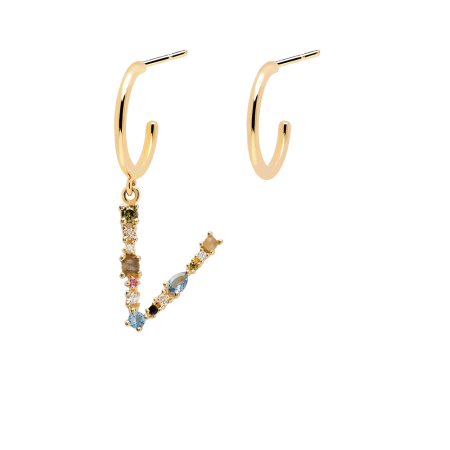 Letter V earrings