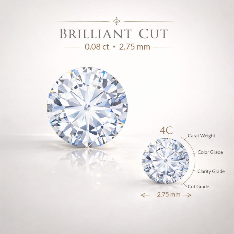 Dijamant 0,08ct u blister pakovanju