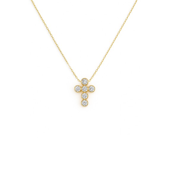 Ogrlica Pipe Cross Medium